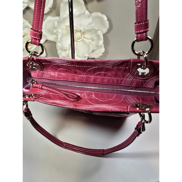 Coach 1941 Alex Pink Patent Leather Tote 14265 - Picture 5 of 10